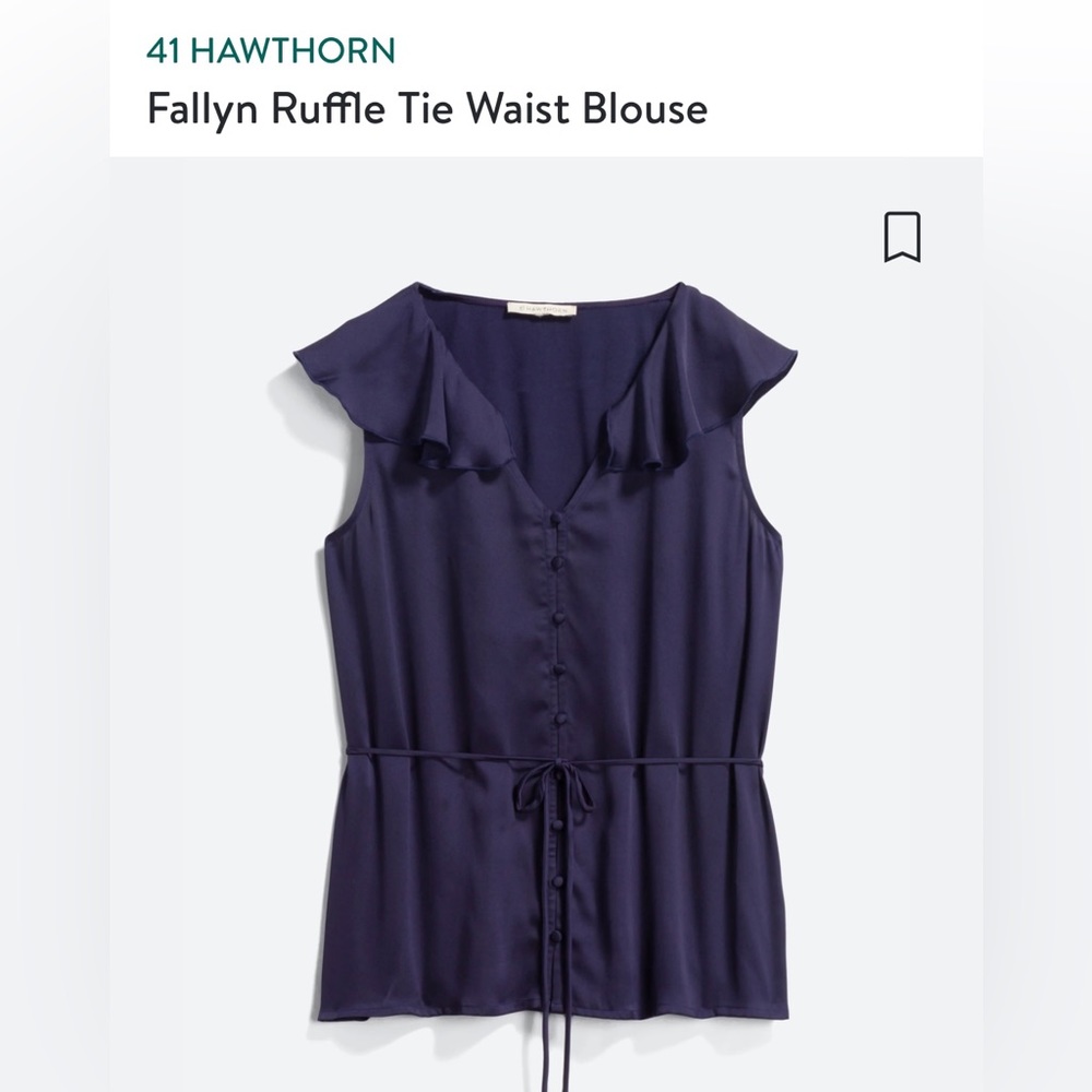 Fallyn Ruffle Tie waist blouse